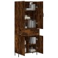 vidaXL Aparador alto madera contrachapada roble ahumado 69,5x34x180 cm vidaXL Aparador alto madera contrachapada roble ahumado 69,5x34x180 cm