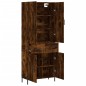 vidaXL Aparador alto madera contrachapada roble ahumado 69,5x34x180 cm vidaXL Aparador alto madera contrachapada roble ahumado 69,5x34x180 cm