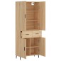 vidaXL Aparador alto madera contrachapada color roble 69,5x34x180 cm vidaXL Aparador alto madera contrachapada color roble 69,5x34x180 cm