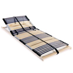 vidaXL Somier de láminas con 42 listones de 7 regiones 80x200 cm