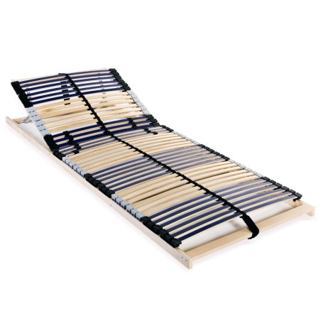 vidaXL Somier de láminas con 42 listones de 7 regiones 80x200 cm