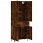 vidaXL Aparador alto madera contrachapada roble ahumado 69,5x34x180 cm vidaXL Aparador alto madera contrachapada roble ahumado 69,5x34x180 cm