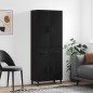 vidaXL Aparador alto madera contrachapada negro 69,5x34x180 cm vidaXL Aparador alto madera contrachapada negro 69,5x34x180 cm