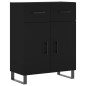 vidaXL Aparador alto madera contrachapada negro 69,5x34x180 cm vidaXL Aparador alto madera contrachapada negro 69,5x34x180 cm