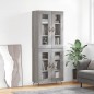 vidaXL Aparador alto madera contrachapada gris sonoma 69,5x34x180 cm vidaXL Aparador alto madera contrachapada gris sonoma 69,5x34x180 cm