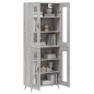 vidaXL Aparador alto madera contrachapada gris sonoma 69,5x34x180 cm vidaXL Aparador alto madera contrachapada gris sonoma 69,5x34x180 cm