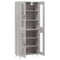 vidaXL Aparador alto madera contrachapada gris sonoma 69,5x34x180 cm vidaXL Aparador alto madera contrachapada gris sonoma 69,5x34x180 cm