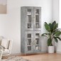 vidaXL Aparador alto madera contrachapada gris hormigón 69,5x34x180 cm vidaXL Aparador alto madera contrachapada gris hormigón 69,5x34x180 cm