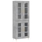 vidaXL Aparador alto madera contrachapada gris hormigón 69,5x34x180 cm vidaXL Aparador alto madera contrachapada gris hormigón 69,5x34x180 cm