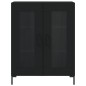 vidaXL Aparador alto madera contrachapada negro 69,5x34x180 cm