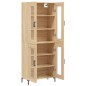 vidaXL Aparador alto madera contrachapada color roble 69,5x34x180 cm vidaXL Aparador alto madera contrachapada color roble 69,5x34x180 cm