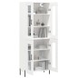 vidaXL Aparador alto madera contrachapada blanco 69,5x34x180 cm vidaXL Aparador alto madera contrachapada blanco 69,5x34x180 cm