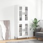 vidaXL Aparador alto madera contrachapada blanco brillo 69,5x34x180 cm vidaXL Aparador alto madera contrachapada blanco brillo 69,5x34x180 cm