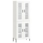 vidaXL Aparador alto madera contrachapada blanco brillo 69,5x34x180 cm vidaXL Aparador alto madera contrachapada blanco brillo 69,5x34x180 cm