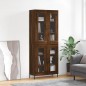 vidaXL Aparador alto madera contrachapada marrón roble 69,5x34x180 cm