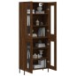 vidaXL Aparador alto madera contrachapada marrón roble 69,5x34x180 cm