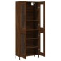 vidaXL Aparador alto madera contrachapada marrón roble 69,5x34x180 cm
