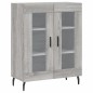vidaXL Aparador alto madera contrachapada gris sonoma 69,5x34x180 cm vidaXL Aparador alto madera contrachapada gris sonoma 69,5x34x180 cm