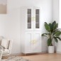 vidaXL Aparador alto madera contrachapada blanco brillo 69,5x34x180 cm vidaXL Aparador alto madera contrachapada blanco brillo 69,5x34x180 cm