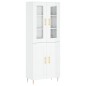 vidaXL Aparador alto madera contrachapada blanco brillo 69,5x34x180 cm vidaXL Aparador alto madera contrachapada blanco brillo 69,5x34x180 cm