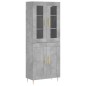 vidaXL Aparador alto madera contrachapada gris hormigón 69,5x34x180 cm vidaXL Aparador alto madera contrachapada gris hormigón 69,5x34x180 cm