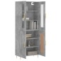 vidaXL Aparador alto madera contrachapada gris hormigón 69,5x34x180 cm vidaXL Aparador alto madera contrachapada gris hormigón 69,5x34x180 cm