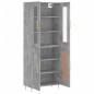 vidaXL Aparador alto madera contrachapada gris hormigón 69,5x34x180 cm vidaXL Aparador alto madera contrachapada gris hormigón 69,5x34x180 cm