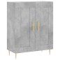 vidaXL Aparador alto madera contrachapada gris hormigón 69,5x34x180 cm vidaXL Aparador alto madera contrachapada gris hormigón 69,5x34x180 cm