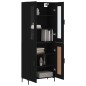 vidaXL Aparador alto madera contrachapada negro 69,5x34x180 cm vidaXL Aparador alto madera contrachapada negro 69,5x34x180 cm