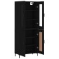 vidaXL Aparador alto madera contrachapada negro 69,5x34x180 cm vidaXL Aparador alto madera contrachapada negro 69,5x34x180 cm