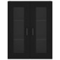 vidaXL Aparador alto madera contrachapada negro 69,5x34x180 cm vidaXL Aparador alto madera contrachapada negro 69,5x34x180 cm