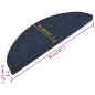 vidaXL Alfombrilla autoadhesiva escalera 15 uds azul 56x17x3 cm vidaXL Alfombrilla autoadhesiva escalera 15 uds azul 56x17x3 cm