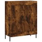 vidaXL Aparador alto madera contrachapada roble ahumado 69,5x34x180 cm