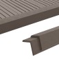 vidaXL Molduras angulares 5 uds WPC marrón oscuro 170 cm vidaXL Molduras angulares 5 uds WPC marrón oscuro 170 cm