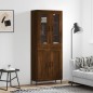 vidaXL Aparador alto madera contrachapada marrón roble 69,5x34x180 cm vidaXL Aparador alto madera contrachapada marrón roble 69,5x34x180 cm