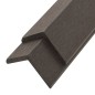 vidaXL Molduras angulares 5 uds WPC marrón oscuro 170 cm vidaXL Molduras angulares 5 uds WPC marrón oscuro 170 cm