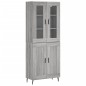 vidaXL Aparador alto madera contrachapada gris sonoma 69,5x34x180 cm vidaXL Aparador alto madera contrachapada gris sonoma 69,5x34x180 cm