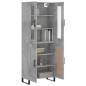 vidaXL Aparador alto madera contrachapada gris hormigón 69,5x34x180 cm vidaXL Aparador alto madera contrachapada gris hormigón 69,5x34x180 cm