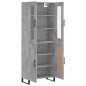 vidaXL Aparador alto madera contrachapada gris hormigón 69,5x34x180 cm vidaXL Aparador alto madera contrachapada gris hormigón 69,5x34x180 cm