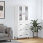 vidaXL Aparador alto madera contrachapada blanco 69,5x34x180 cm vidaXL Aparador alto madera contrachapada blanco 69,5x34x180 cm