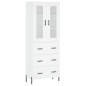 vidaXL Aparador alto madera contrachapada blanco 69,5x34x180 cm vidaXL Aparador alto madera contrachapada blanco 69,5x34x180 cm