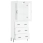 vidaXL Aparador alto madera contrachapada blanco 69,5x34x180 cm vidaXL Aparador alto madera contrachapada blanco 69,5x34x180 cm
