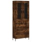 vidaXL Aparador alto madera contrachapada roble ahumado 69,5x34x180 cm vidaXL Aparador alto madera contrachapada roble ahumado 69,5x34x180 cm