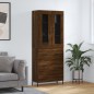 vidaXL Aparador alto madera contrachapada marrón roble 69,5x34x180 cm