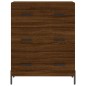 vidaXL Aparador alto madera contrachapada marrón roble 69,5x34x180 cm