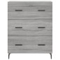 vidaXL Aparador alto madera contrachapada gris sonoma 69,5x34x180 cm
