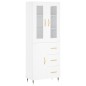 vidaXL Aparador alto madera contrachapada blanco 69,5x34x180 cm vidaXL Aparador alto madera contrachapada blanco 69,5x34x180 cm