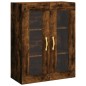 vidaXL Aparador alto madera contrachapada roble ahumado 69,5x34x180 cm