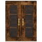 vidaXL Aparador alto madera contrachapada roble ahumado 69,5x34x180 cm