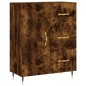 vidaXL Aparador alto madera contrachapada roble ahumado 69,5x34x180 cm